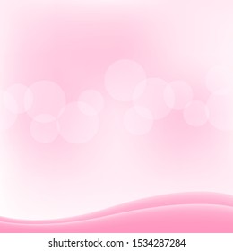 bokeh soft pink for background and copy space, pastel pink with bokeh for banner, abstract glowing pink bright shine, defocused bokeh glitter on pink soft for backdrop and wallpaper, vector
