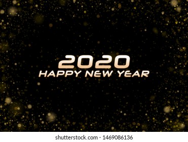 Bokeh sparkle Christmas 2020 background. Festive concept with realistic effects. Abstract defocused circular party magic christmas lights. design of new year party, sale, greeting card.