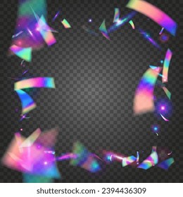 Bokeh Sparkles. Blur Carnaval Backdrop. Blue Party Glitter. Neon Texture. Flying Art. Hologram Effect. Laser Element. Glitter Foil. Purple Bokeh Sparkles