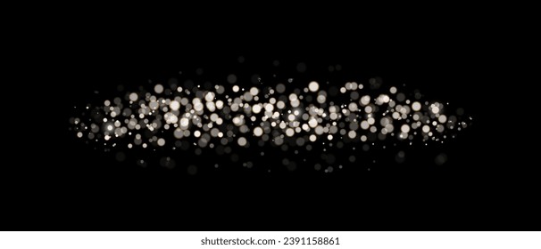 Bokeh chispa sobre un fondo negro. Luces brillantes borrosas plantilla de fondo de Navidad. Cartel del vector.