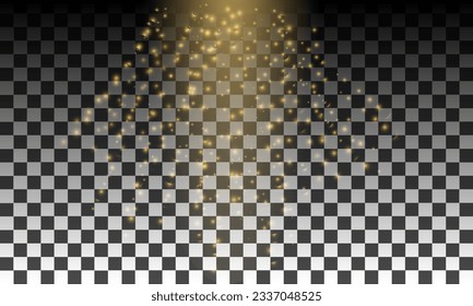 Bokeh, sparkles, shimmer on transparent background, festive shiny background, wallpaper, for Christmas and New Year, vector illustration in eps10 format