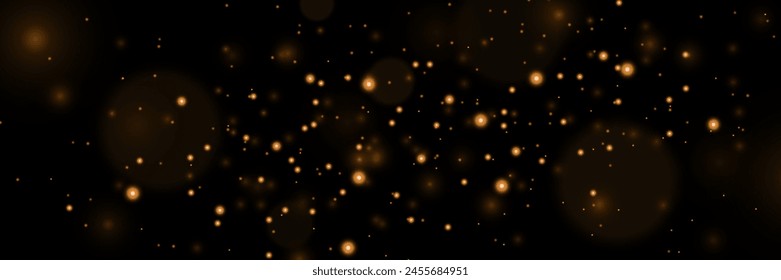 Bokeh sparkles, sparkling dust. Flying particles of light.	
