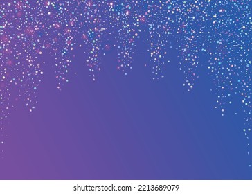 Brokeh Sparkles. Fondo transparente. Gradiente rismático retro. Textura Violeta Brillante. Glamour Foil. Diseño difuso. Arte Webpunk. Cumpleaños Confetti. Púrpura Bokeh Sparkles