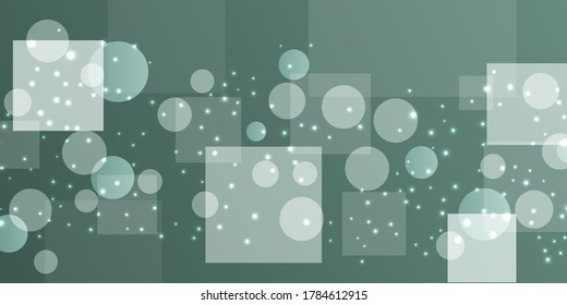 Bokeh style of abstract circles with blur glow spark light on bluish gray silver background
