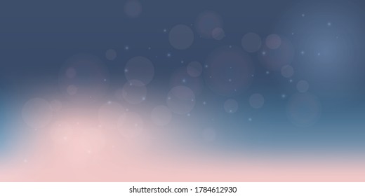 Estilo bokeo de círculos abstractos de brillo borroso iluminar la luz sobre fondo de malla rosa de acero azul
