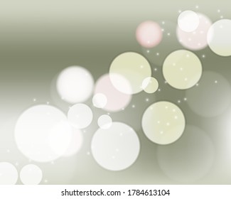 Bokeh style of abstract circles of blur glow spark lights on light brown grey mesh gradient background