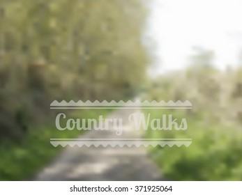 Bokeh style vector showing path through countyide