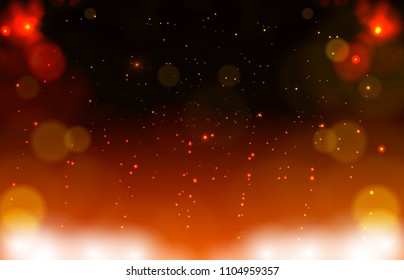 Bokeh surface bright lights on an abstract background.