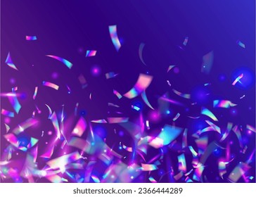 Bokeh Tinsel. Blur Prism. Flying Art. Metal Festival Backdrop. Carnival Confetti. Modern Foil. Violet Disco Texture. Neon Glitter. Purple Bokeh Tinsel