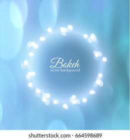 Bokeh vector background with shiny Christmas garlands. EPS10