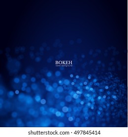 Bokeh vector background. Shiny glittering particles. Vector eps10.