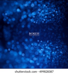 Bokeh vector background. Shiny glittering particles. Vector eps10.
