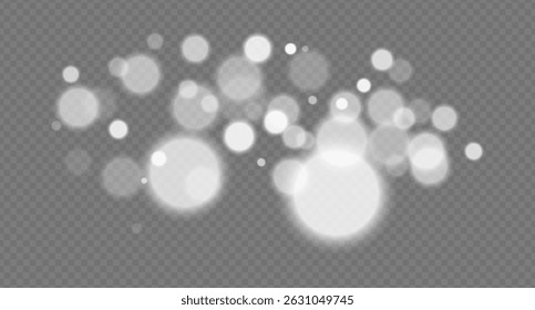 Bokeh. Warm glowing circles with blur and transparency on dark surface, abstract dreamy light spots for romantic or festive backgrounds.
