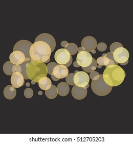 bokeh of water fly and lights on black background