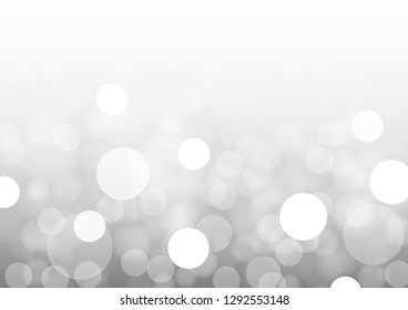 Bokeh white and gray color background. blur bright abstract background. Vector illustration.
