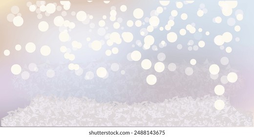 Bokeh Ilustración vectorial de fondo de invierno