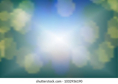 bokeh yellow blue background star white