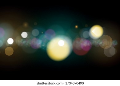 С bokeh de color.Resumen del fondo del bokeh de luz, ilustración vectorial