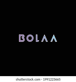 Bola A Logo blue gradient vector icon