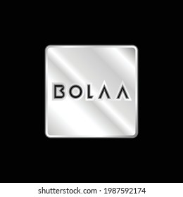 Bola A Logo silver plated metallic icon