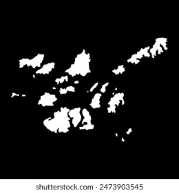 Bolama region map, administrative division of Guinea Bissau. Vector illustration.