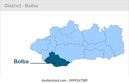 Mapa del subdistrito de Bolba, Distrito de Simdega, estado de Jharkhand, República de la India, Gobierno de Jharkhand, territorio indio, India oriental, política, aldea, turismo