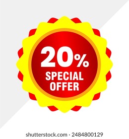 Bold 20% Rabatt-Tag - Hochwertiges Sale Vektorgrafik Design