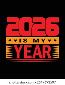 Bold 2026 typography with clean style perfect for new year cards and graphics  
