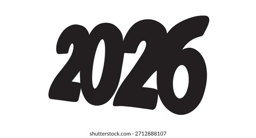 Obra de arte de diseño audaz 2026 año