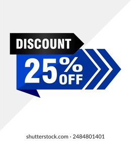 Bold 25% Discount Tag - High-Quality Sale Vector Design