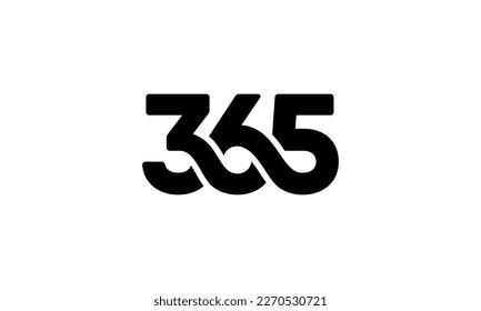 Bold 365 numeral design connecting