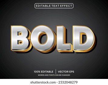 bold 3D editable text effect