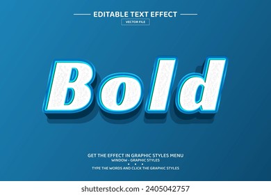 Bold 3D editable text effect template