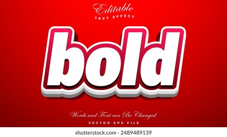 Bold 3d Editable Text Effect Style.
