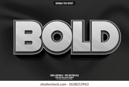 Bold 3D editable text effect