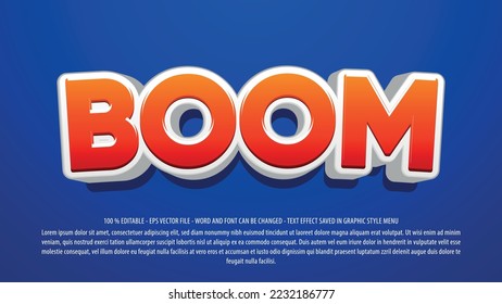 Bold 3d style editable text effect template