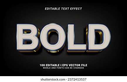 bold 3d style text effect grahic style