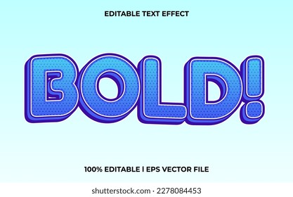 Bold 3d text effect and editable text, template 3d style use for trendy tittle