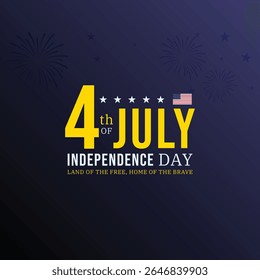 bold 4th of july independence day design with yellow text