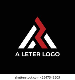 A bold "A" logo designed with clean, angular lines, set against a deep black background for maximum visual impact. The letterform incorporates subtle negative space or gradient effects, evoking modern