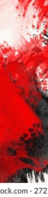 Bold abstract artwork featuring dynamic red and black paint splashes on white, conveying energy, contrast, and dramatic artistic expression. vector
