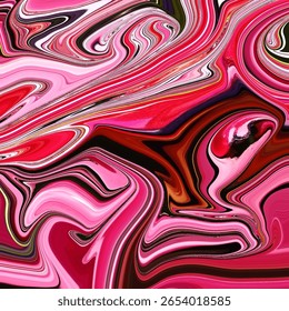 Bold abstract artwork in red, magenta, and black swirls. Strong visual impact with dynamic motion, perfect for fashion, decor, and expressive creative projects.