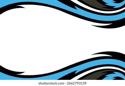 Fondo abstracto audaz Formas curvas azules. Un elegante diseño de Anuncio de Vector ideal para uso digital, comercial o promocional.