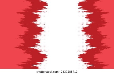 Bold abstract background with red jagged brush strokes on both sides and a clean white center. Ideal for dynamic posters, banners, or creative designs needing contrast and energy.