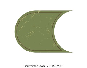 Bold abstract brutalist shape. Grunge textured element and geometric figure. Modern flat form, y2k aesthetic, potential for trendy decoration and contemporary art applications.