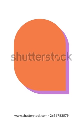 Bold abstract brutalist shape sticker. A modern icon with minimal form and graphic elements. This design captures brutalism aesthetics, y2k influences, and shadow effects, ideal for contemporary