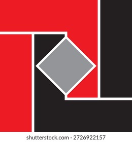 Logotipo Abstractas audaz de la construcción y de la arquitectura con el centro del diamante