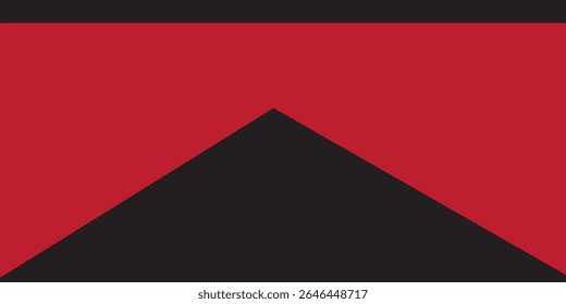 Bold abstract design featuring a striking combination of red and black geometric forms, evoking modernity and simplicity.