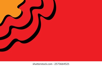 Bold Abstract Design With Vibrant Red and Orange Colors