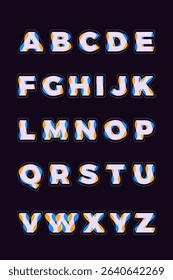 Bold abstract font with colorful wavy letters. Great for modern posters, futuristic branding, and playful design.